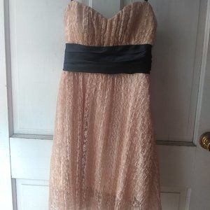 Pink and Black Lace Dress